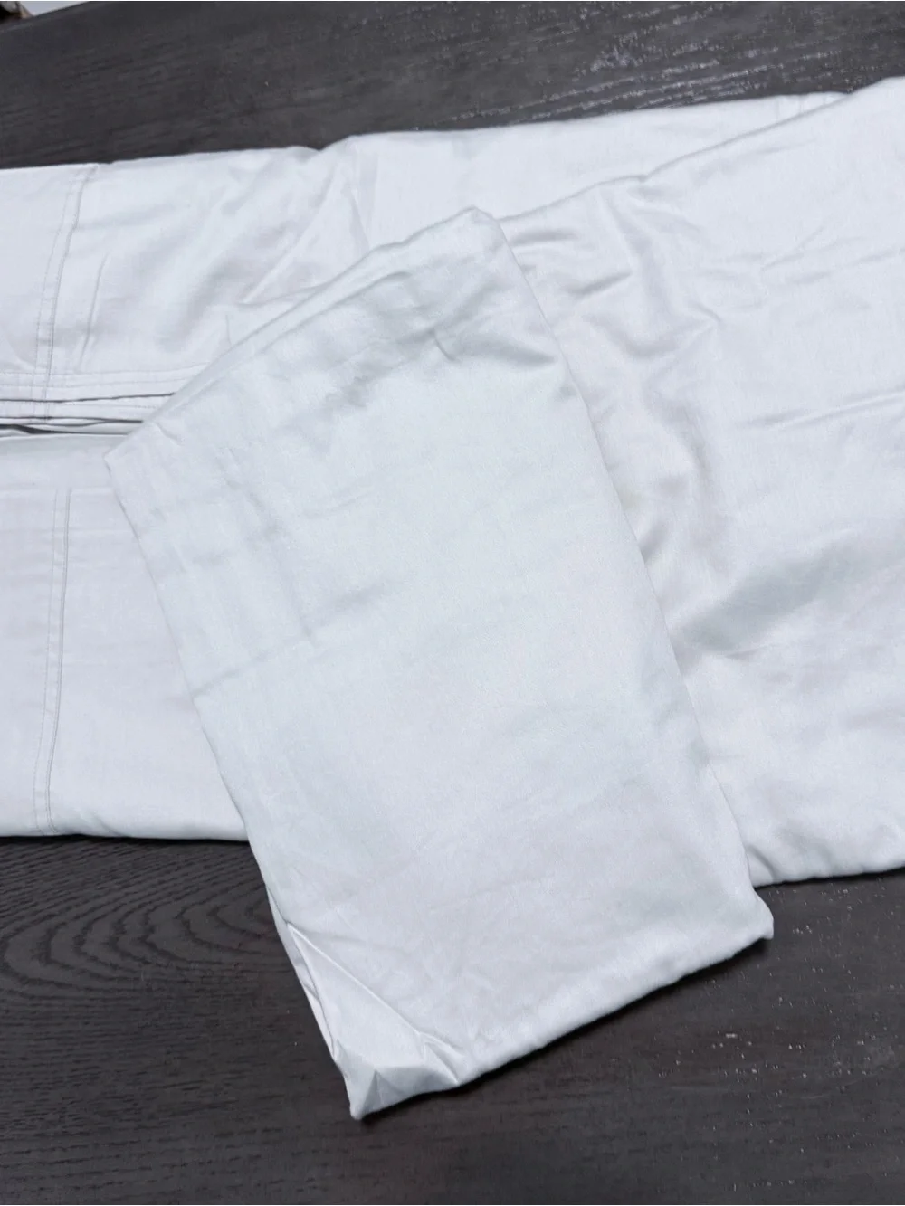 Double Stitch by Bedsure King Flat Sheet 100% Organic Cotton Light Gray